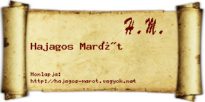 Hajagos Marót névjegykártya